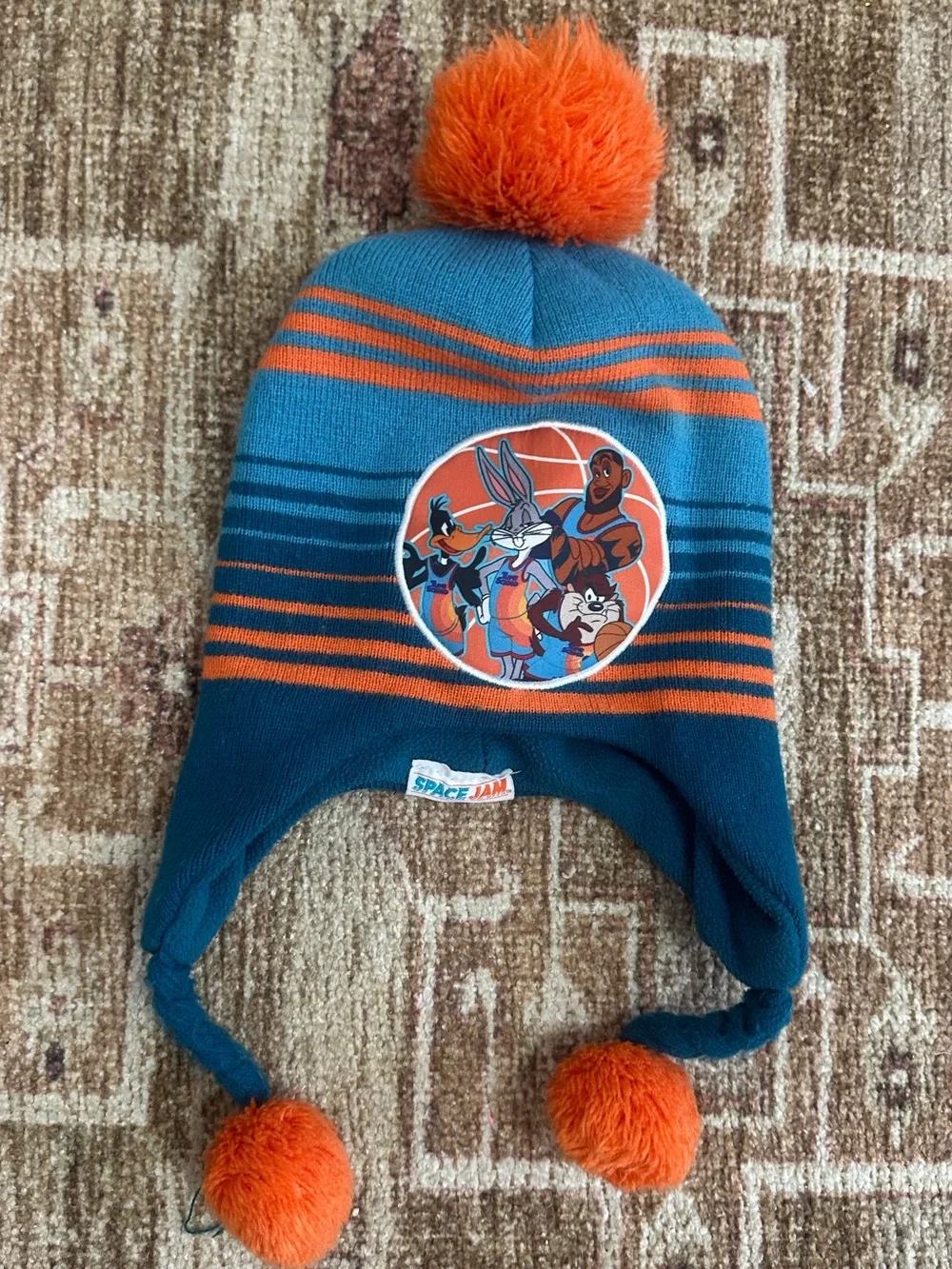 Looney Tunes Space Jam Youth Kids Winter Pom Beanie Hat Bugs Bunny Friends